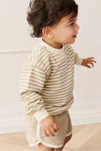 
                        
                          Load image into Gallery viewer, Jamie Kay Organic Cotton Peyton Sweatshirt - Slim Stripe Sandy Brown/Cloud
                        
                      