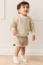 
                        
                          Load image into Gallery viewer, Jamie Kay Organic Cotton Peyton Sweatshirt - Slim Stripe Sandy Brown/Cloud
                        
                      