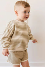 
                        
                          Load image into Gallery viewer, Jamie Kay Organic Cotton Peyton Sweatshirt - Slim Stripe Sandy Brown/Cloud
                        
                      