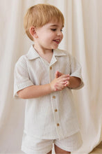 
                        
                          Load image into Gallery viewer, Jamie Kay Organic Cotton Silas Shirt - Mini Pinstripe Parchment / Dawn
                        
                      
