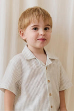
                        
                          Load image into Gallery viewer, Jamie Kay Organic Cotton Silas Shirt - Mini Pinstripe Parchment / Dawn
                        
                      