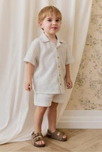 
                        
                          Load image into Gallery viewer, Jamie Kay Organic Cotton Silas Shirt - Mini Pinstripe Parchment / Dawn
                        
                      