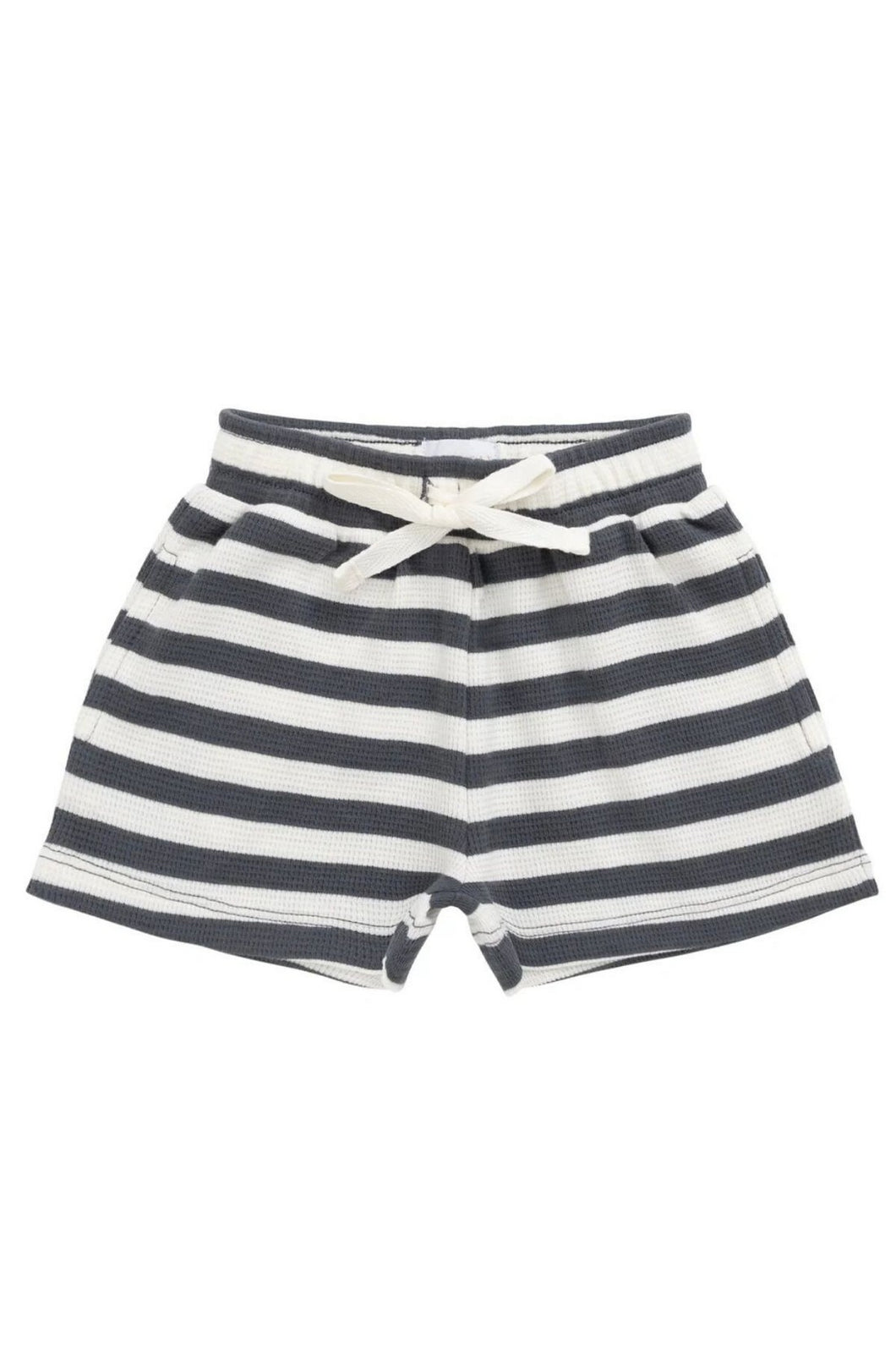 Jamie Kay Organic Cotton Waffle Leith Short - Oliver Stripe Atlantic/Cloud