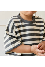
                        
                          Load image into Gallery viewer, Jamie Kay Organic Cotton Waffle Leith Tee - Oliver Stripe Atlantic/Cloud
                        
                      