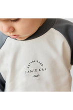 
                        
                          Load image into Gallery viewer, Jamie Kay Pima Cotton Dax Tee - Tofu/Atlantic Jk Established
                        
                      
