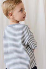
                        
                          Load image into Gallery viewer, Jamie Kay Pima Cotton Wesley Tee - Narrow Stripe Dawn / Cloud
                        
                      