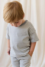 
                        
                          Load image into Gallery viewer, Jamie Kay Pima Cotton Wesley Tee - Narrow Stripe Dawn / Cloud
                        
                      
