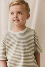 
                        
                          Load image into Gallery viewer, Jamie Kay Pima Cotton Wesley Tee - Narrow Stripe Lichen / Cloud
                        
                      