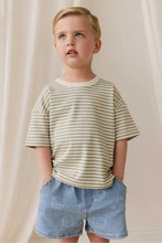 
                        
                          Load image into Gallery viewer, Jamie Kay Pima Cotton Wesley Tee - Narrow Stripe Lichen / Cloud
                        
                      