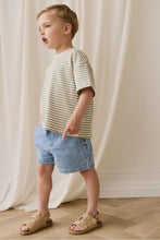 
                        
                          Load image into Gallery viewer, Jamie Kay Pima Cotton Wesley Tee - Narrow Stripe Lichen / Cloud
                        
                      
