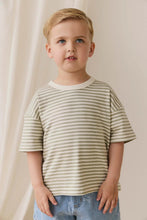 
                        
                          Load image into Gallery viewer, Jamie Kay Pima Cotton Wesley Tee - Narrow Stripe Lichen / Cloud
                        
                      
