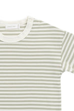 
                        
                          Load image into Gallery viewer, Jamie Kay Pima Cotton Wesley Tee - Narrow Stripe Lichen / Cloud
                        
                      