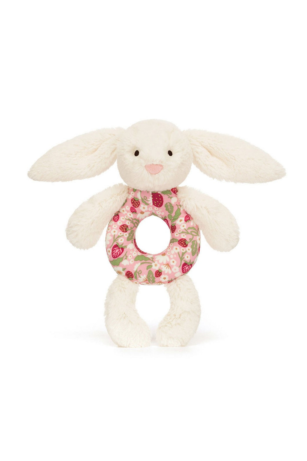 Jellycat Blossom Cream Bunny 'Berry' Ring Rattle