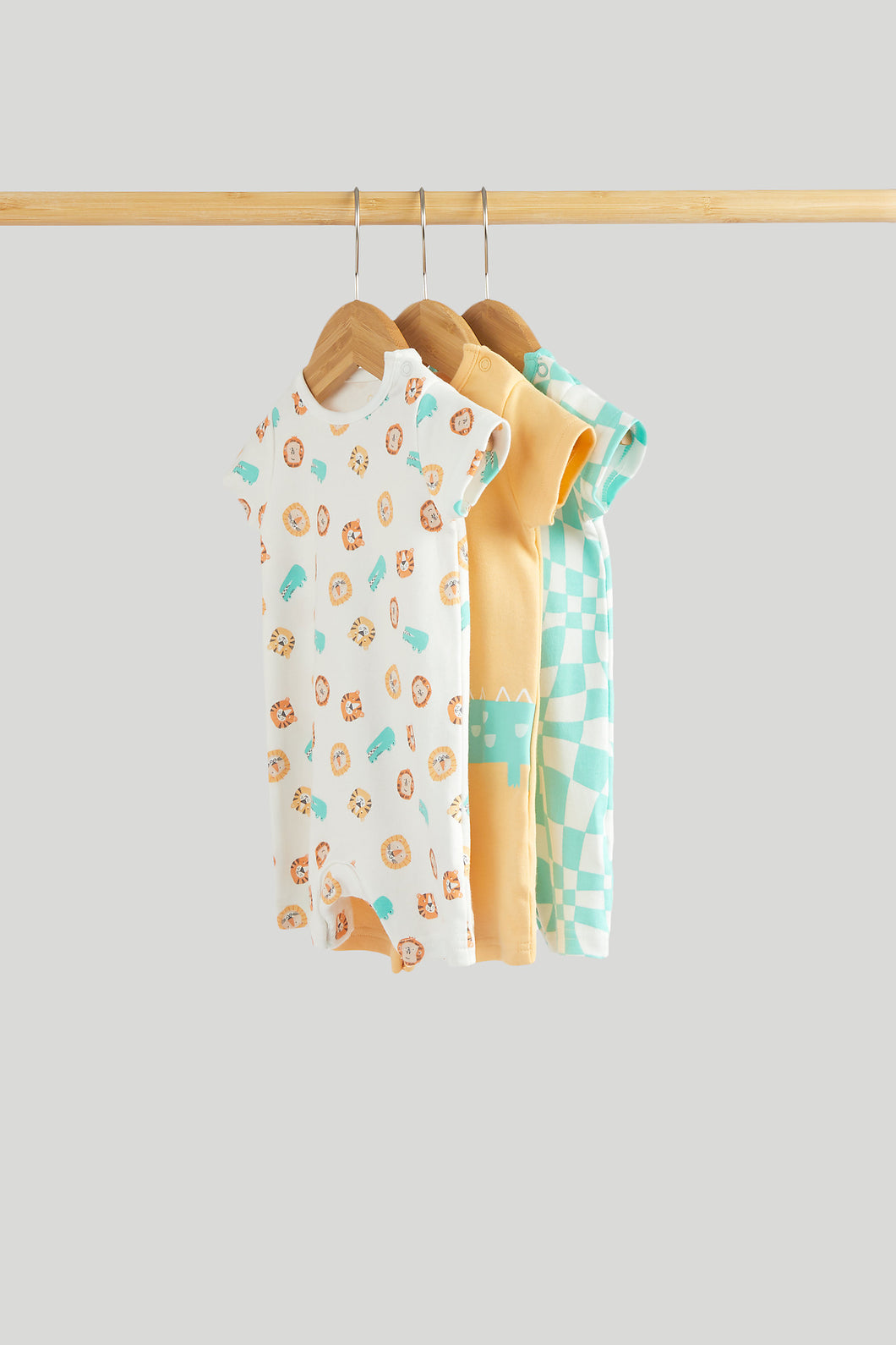 Mothercare 3 Pack Safari Rompers