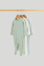 
                        
                          Load image into Gallery viewer, Mothercare 3 Pack Dinosaur Sleepsuits
                        
                      