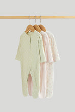
                        
                          Load image into Gallery viewer, Mothercare 3 Pack Floral Sleepsuits
                        
                      
