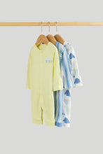 
                        
                          Load image into Gallery viewer, Mothercare 3 Pack Cars Footless Sleepsuits
                        
                      