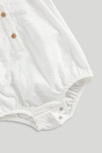 
                        
                          Load image into Gallery viewer, Mothercare Broderie Romper and Hat Set
                        
                      