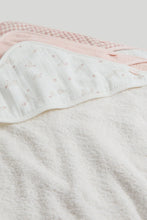 
                        
                          Load image into Gallery viewer, Mothercare 3 Pack Cuddle 'n' Dry Hooded Towels - Pink
                        
                      