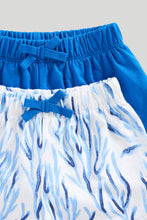 
                        
                          Load image into Gallery viewer, Mothercare 2 Pack Blue Jersey Shorts
                        
                      