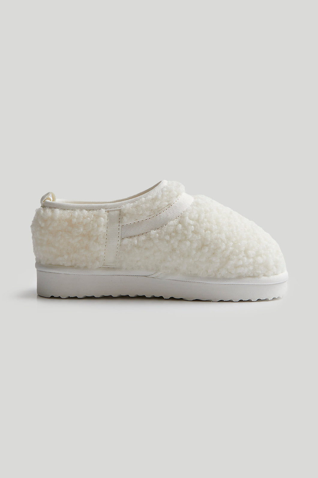 Mothercare White Fleece Slippers