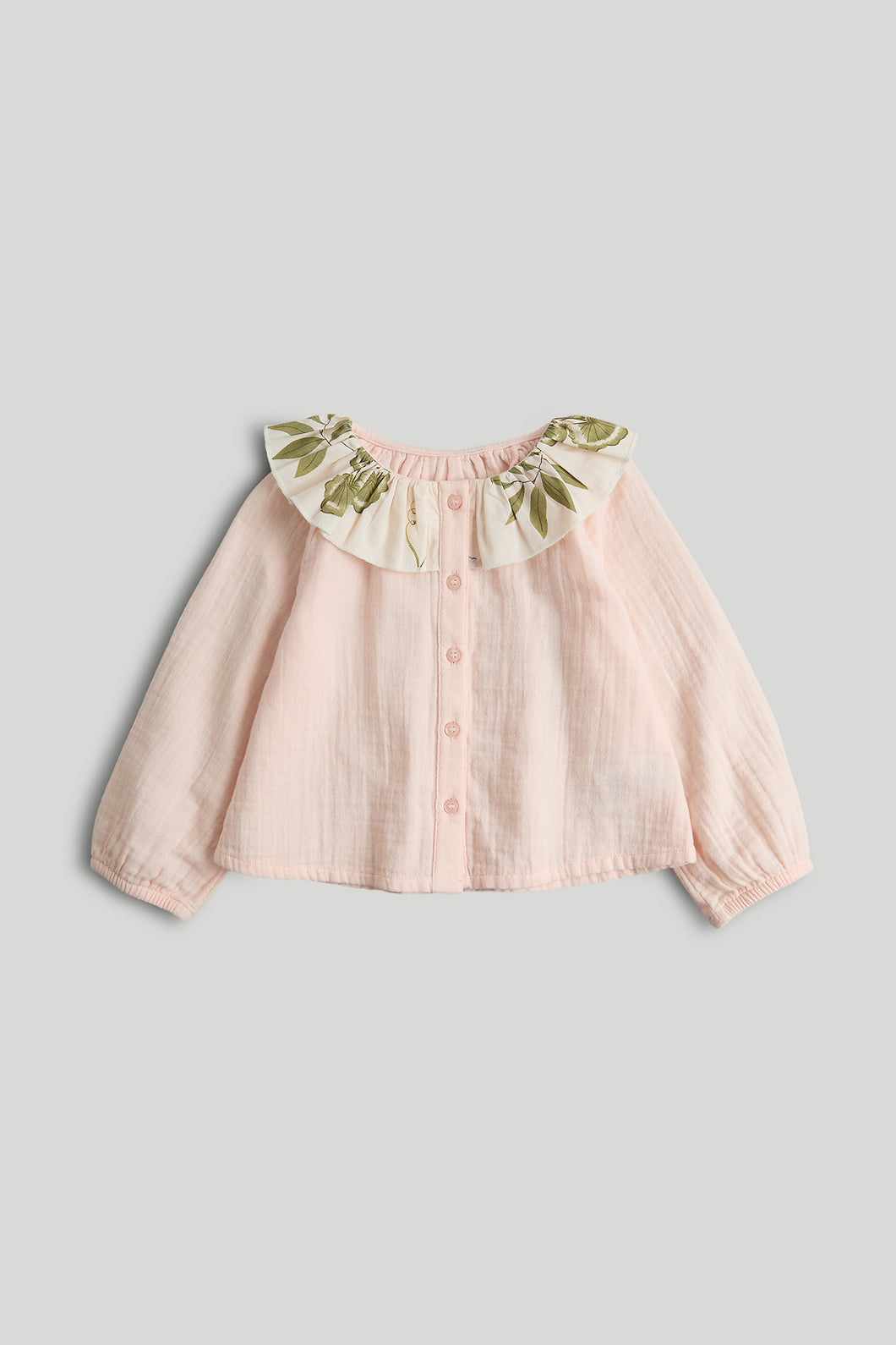 Mothercare Pink Ruffle Collar Blouse