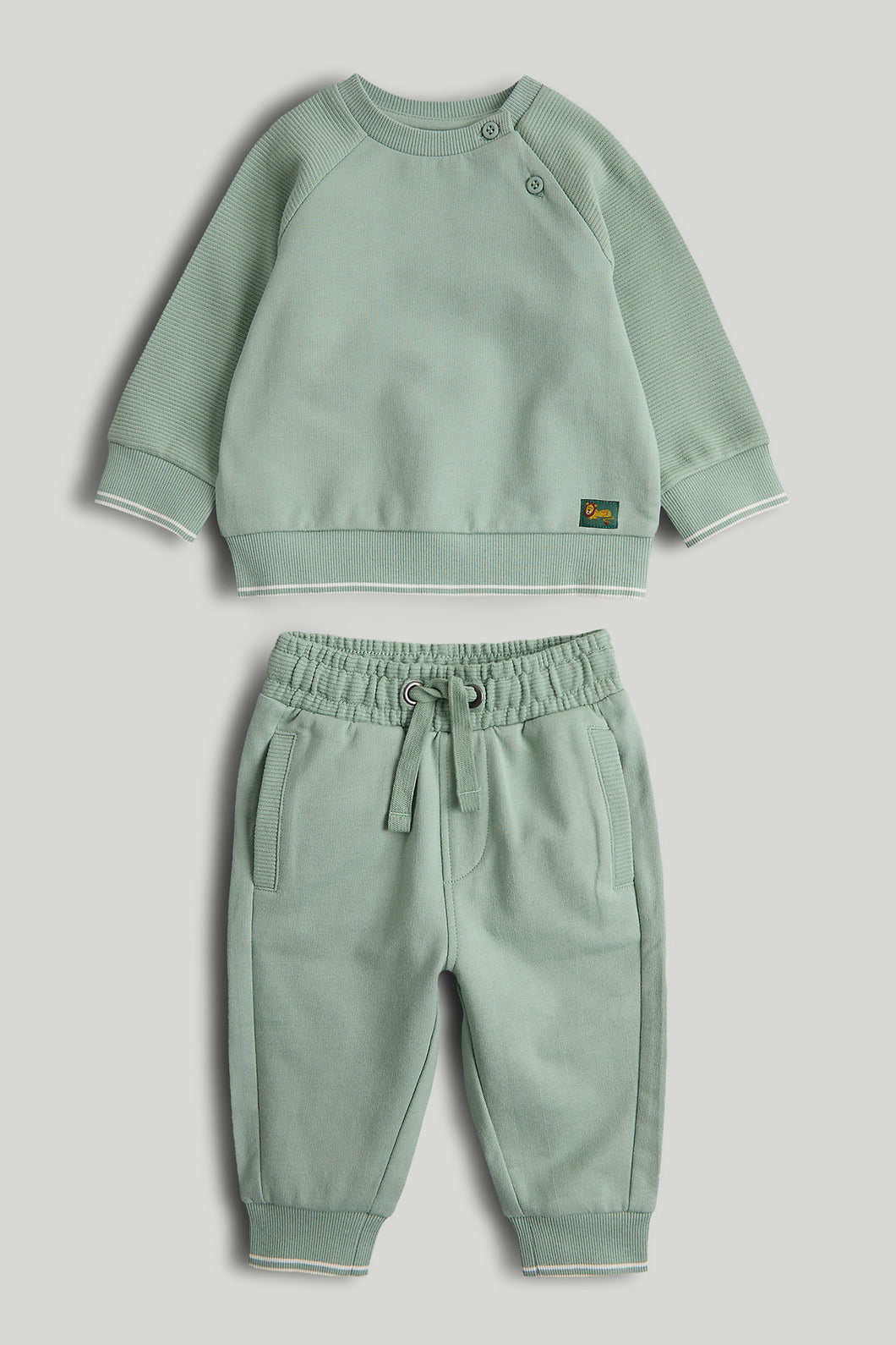 Mothercare Ottoman Rib Joggers and Sweat Top Set