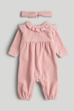 
                        
                          將圖片載入圖庫檢視器 Mothercare My First Pink Velour All-in-One and Headband Outfit
                        
                      