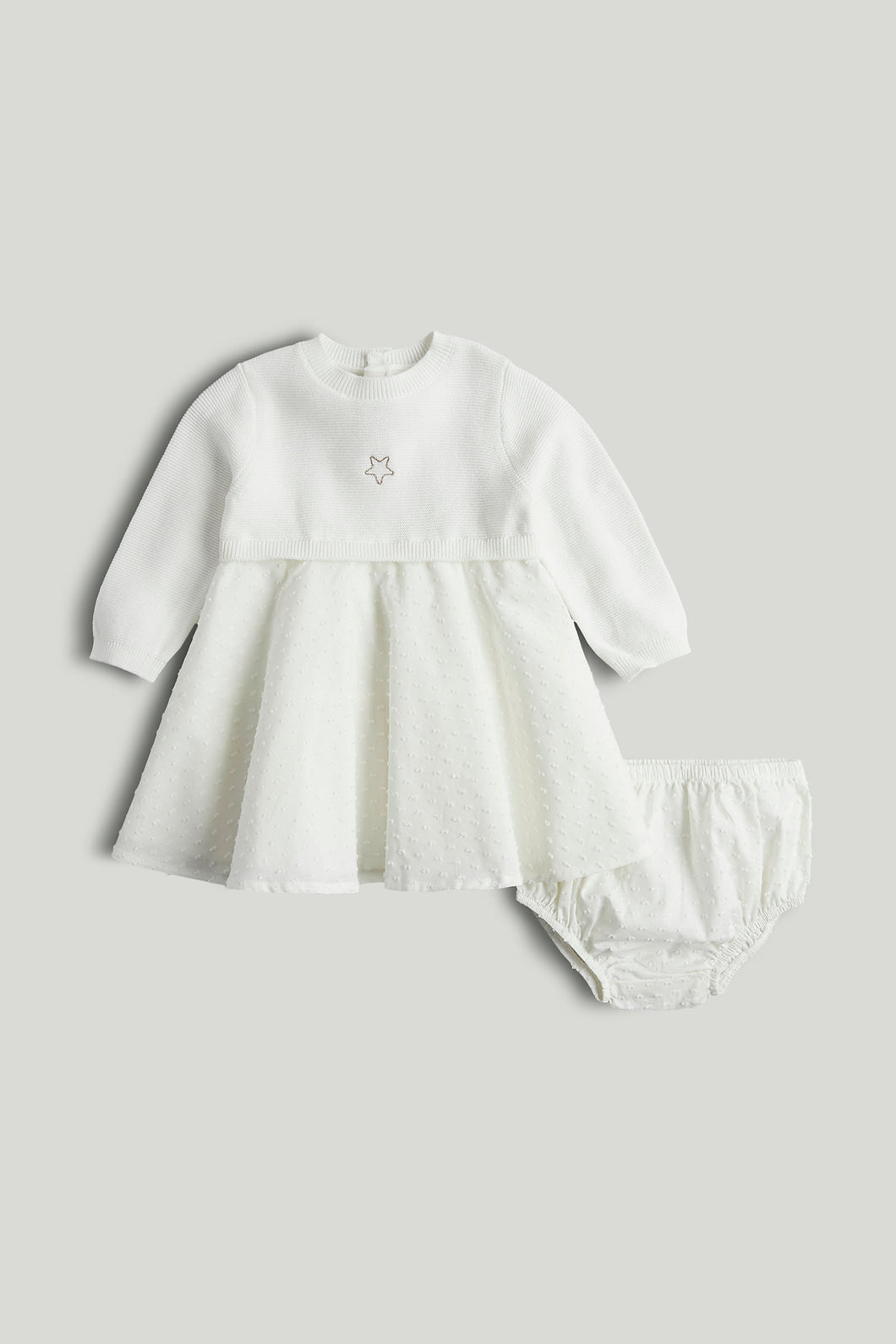 Mothercare My First White Twofer Dress and Knickers Outfit