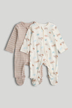 
                        
                          將圖片載入圖庫檢視器 Mothercare 2 Pack Safari Zip-Up Sleepsuits
                        
                      