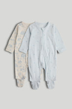 
                        
                          將圖片載入圖庫檢視器 Mothercare 2 Pack My First Blue Zip-Up Sleepsuits
                        
                      