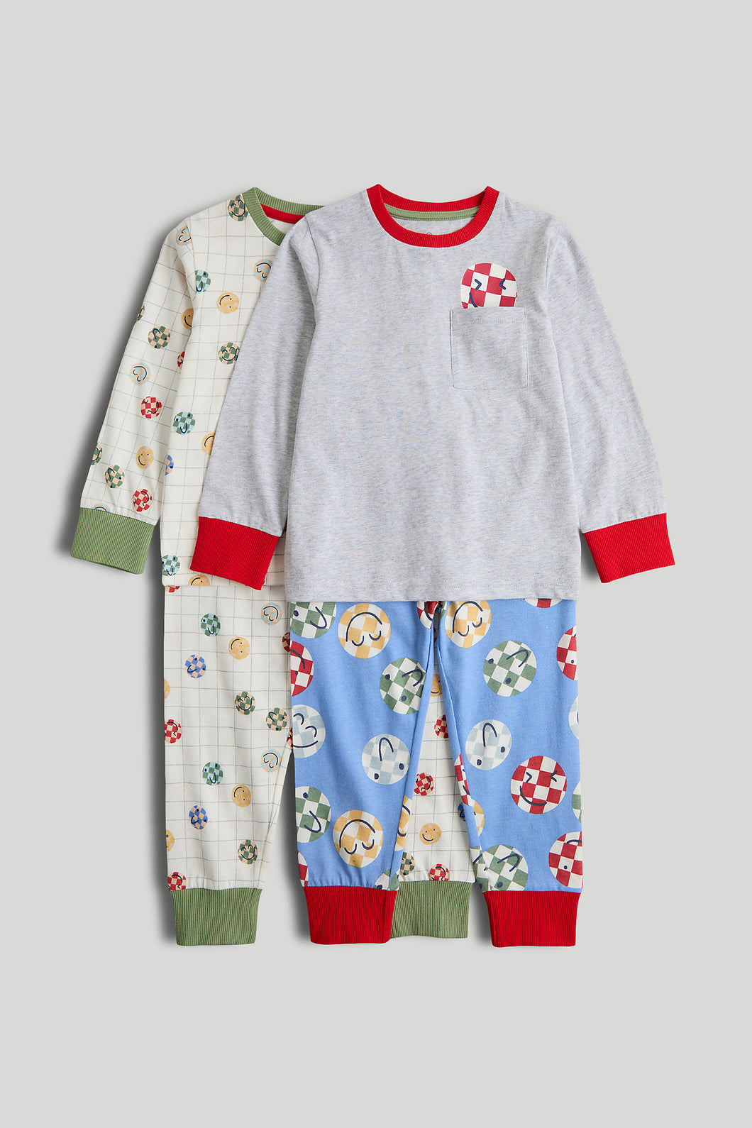Mothercare 2 Pack Smiley Faces Pyjamas