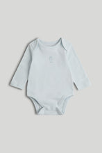 
                        
                          Load image into Gallery viewer, Mothercare 5 Pack My First Blue Long-Sleeved Bodysuits
                        
                      