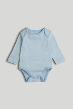 
                        
                          Load image into Gallery viewer, Mothercare 5 Pack My First Blue Long-Sleeved Bodysuits
                        
                      