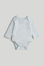 
                        
                          Load image into Gallery viewer, Mothercare 5 Pack My First Blue Long-Sleeved Bodysuits
                        
                      