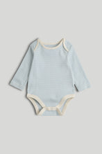
                        
                          Load image into Gallery viewer, Mothercare 5 Pack My First Blue Long-Sleeved Bodysuits
                        
                      
