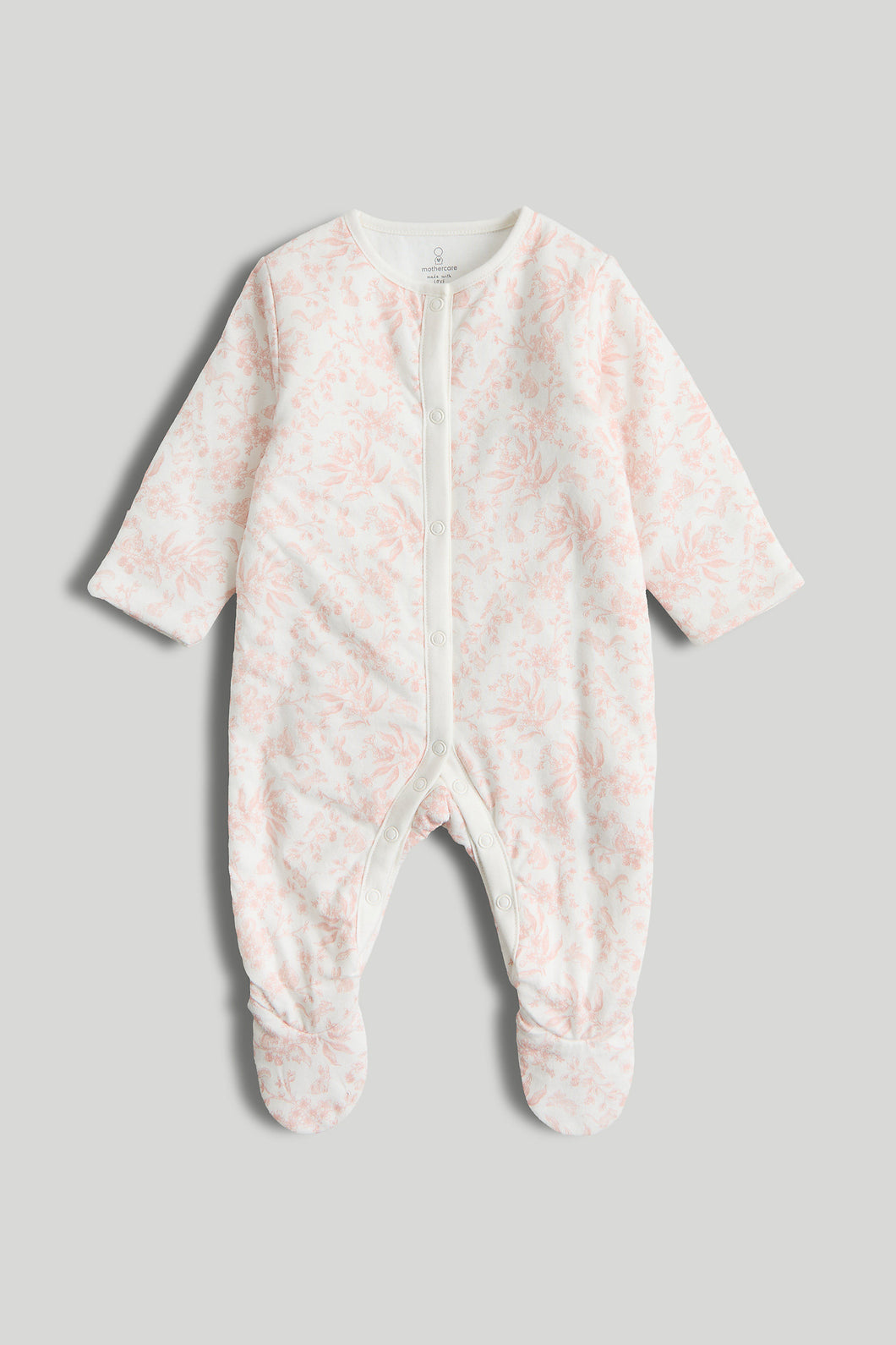 Mothercare My First Pink Wadded Sleepsuit 2.5 Tog