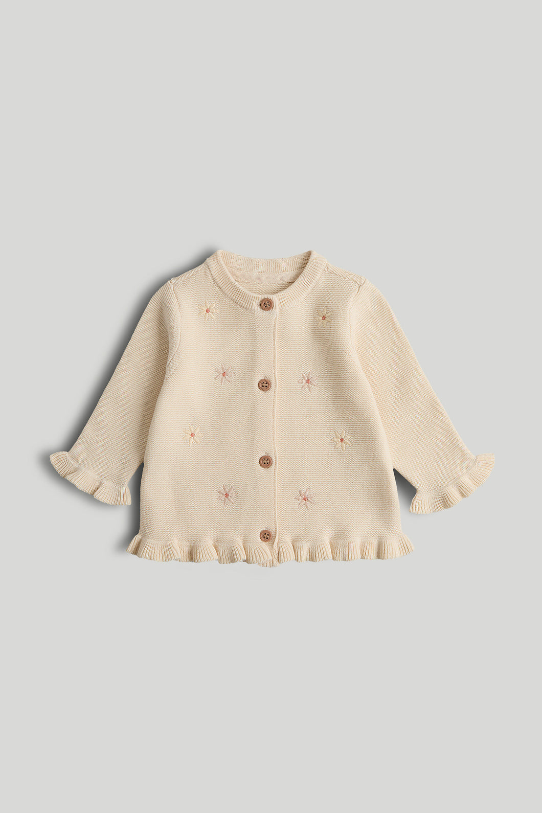 Mothercare Cream Embroidered Cardigan