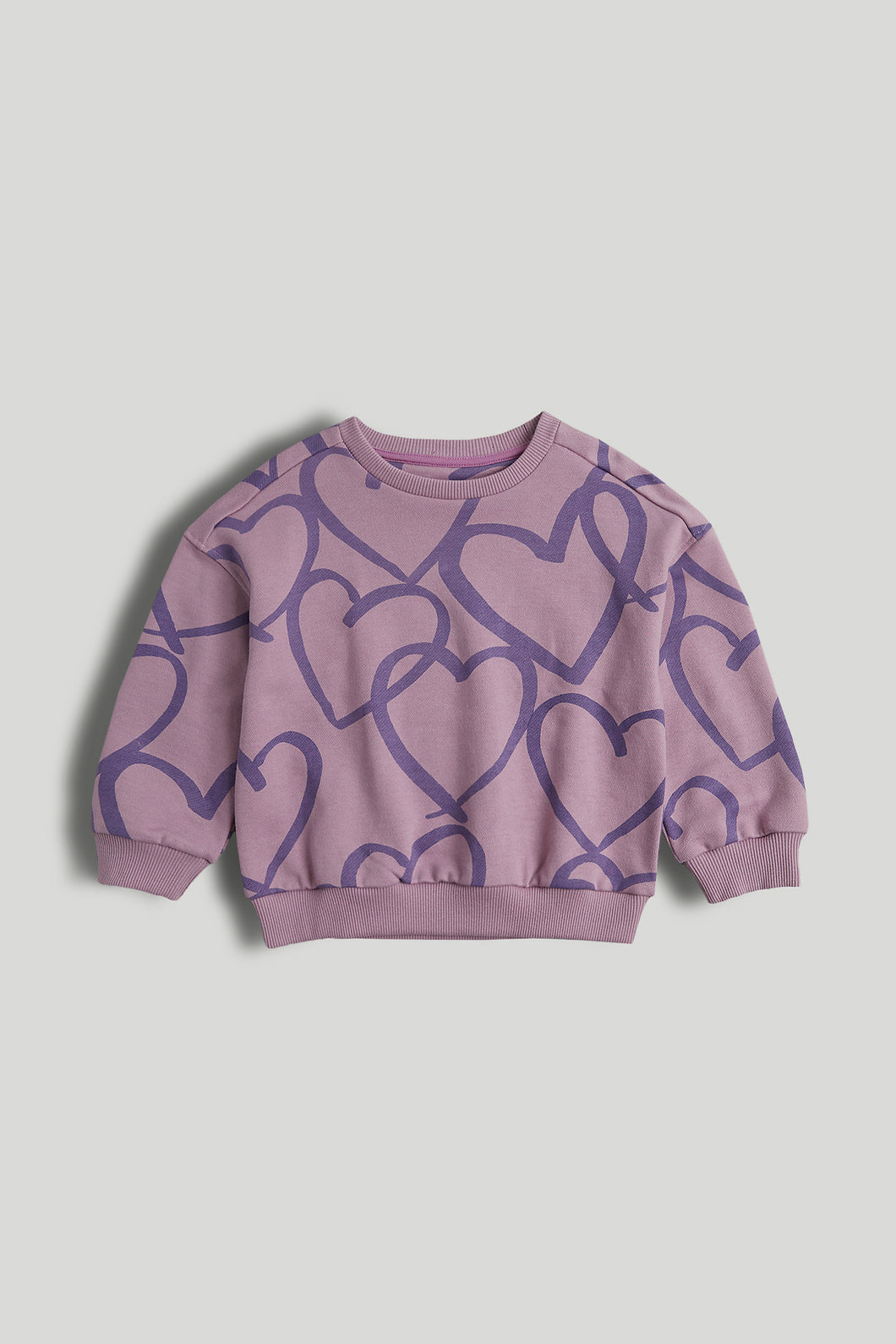 Mothercare Lavender Heart Sweat Top
