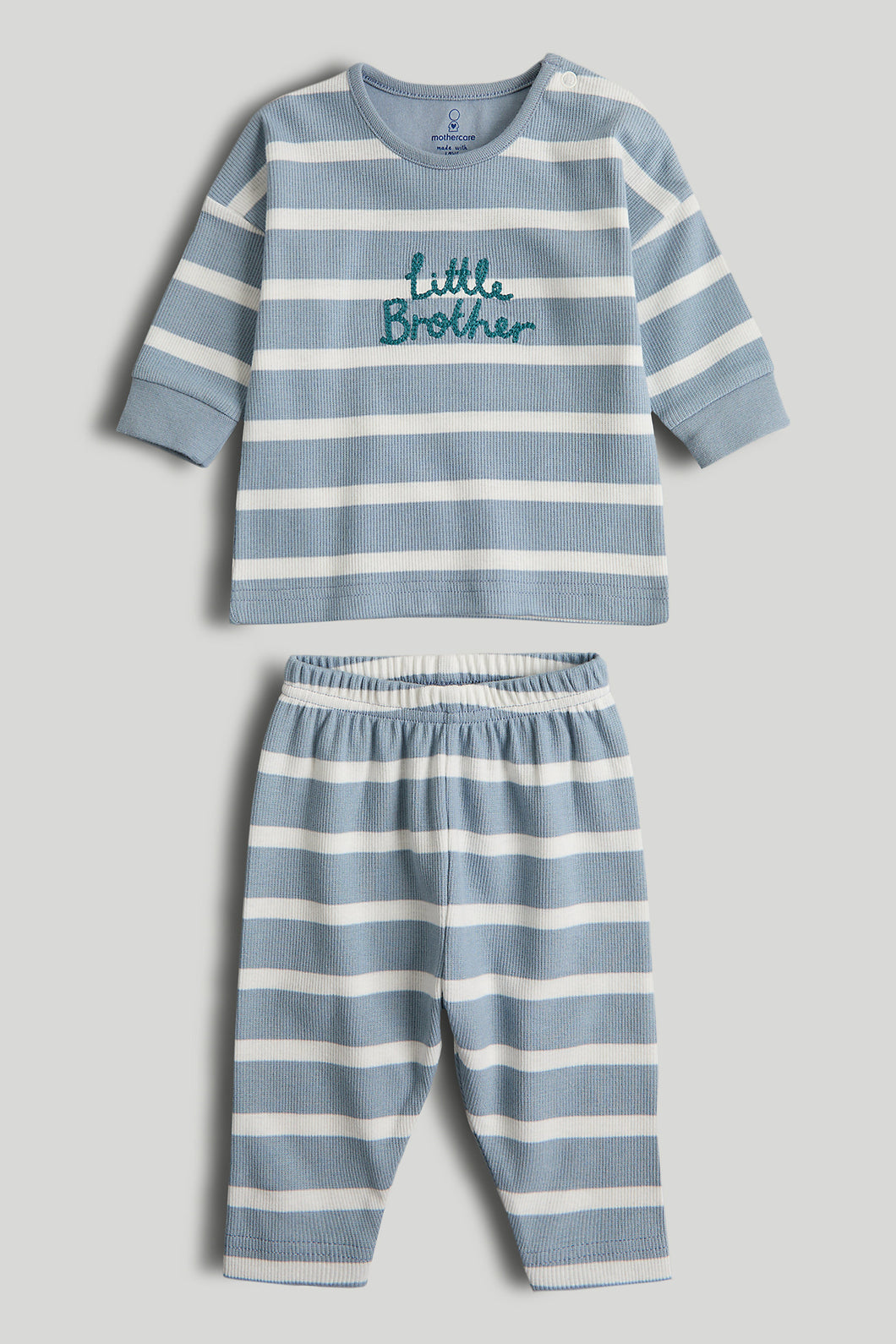 Mothercare Grey Little Brother Baby Pyjamas