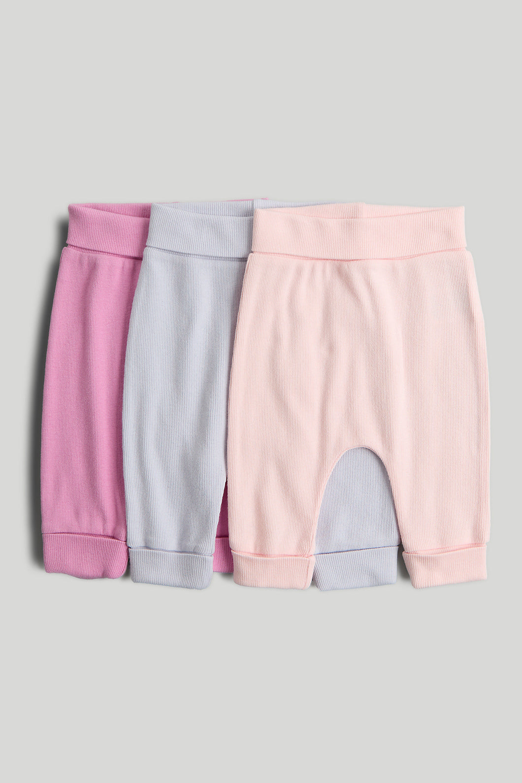 Mothercare 3 Pack Ribbed Joggers