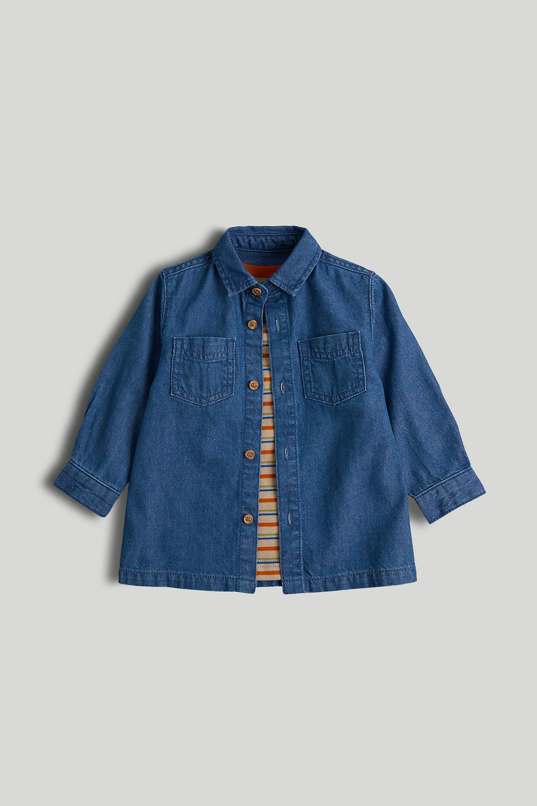 Mothercare Denim Shirt and T-Shirt Set