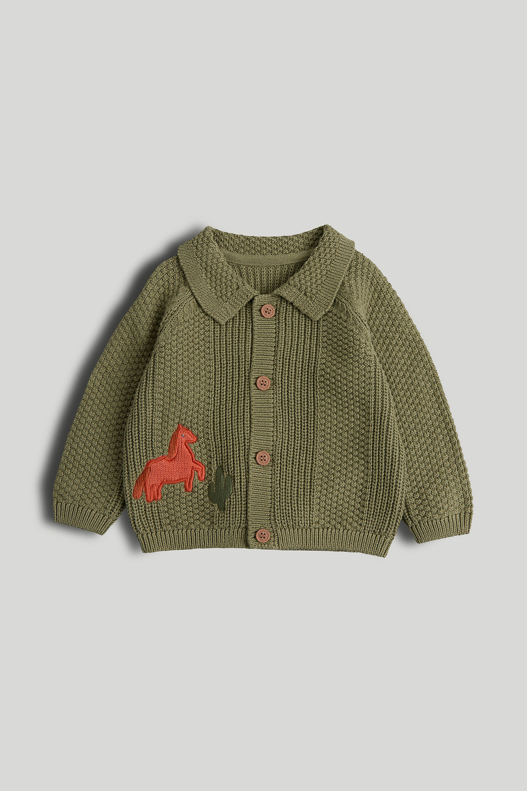 Mothercare Green Knitted Cardigan