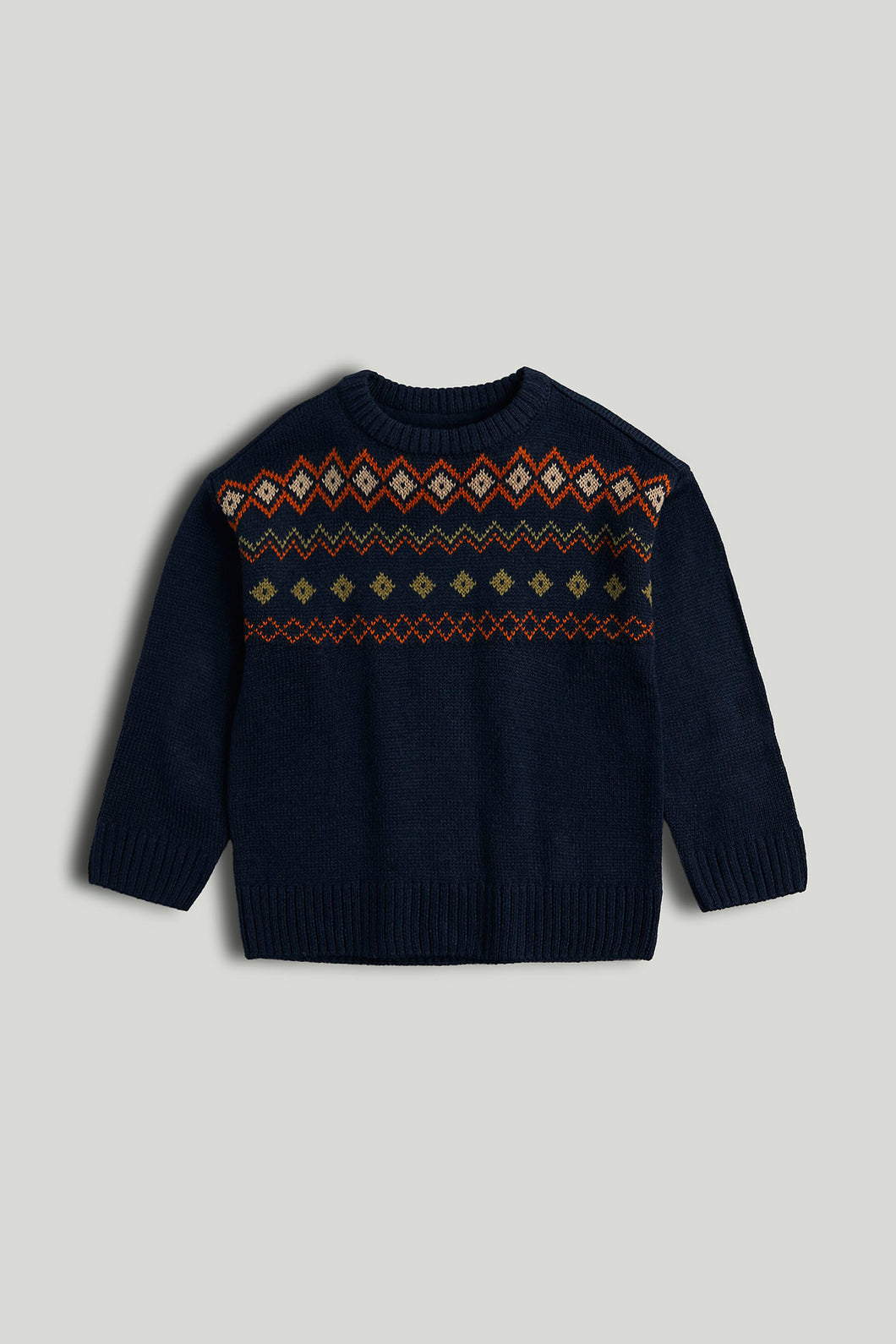 Mothercare Navy Fair Isle Jumper