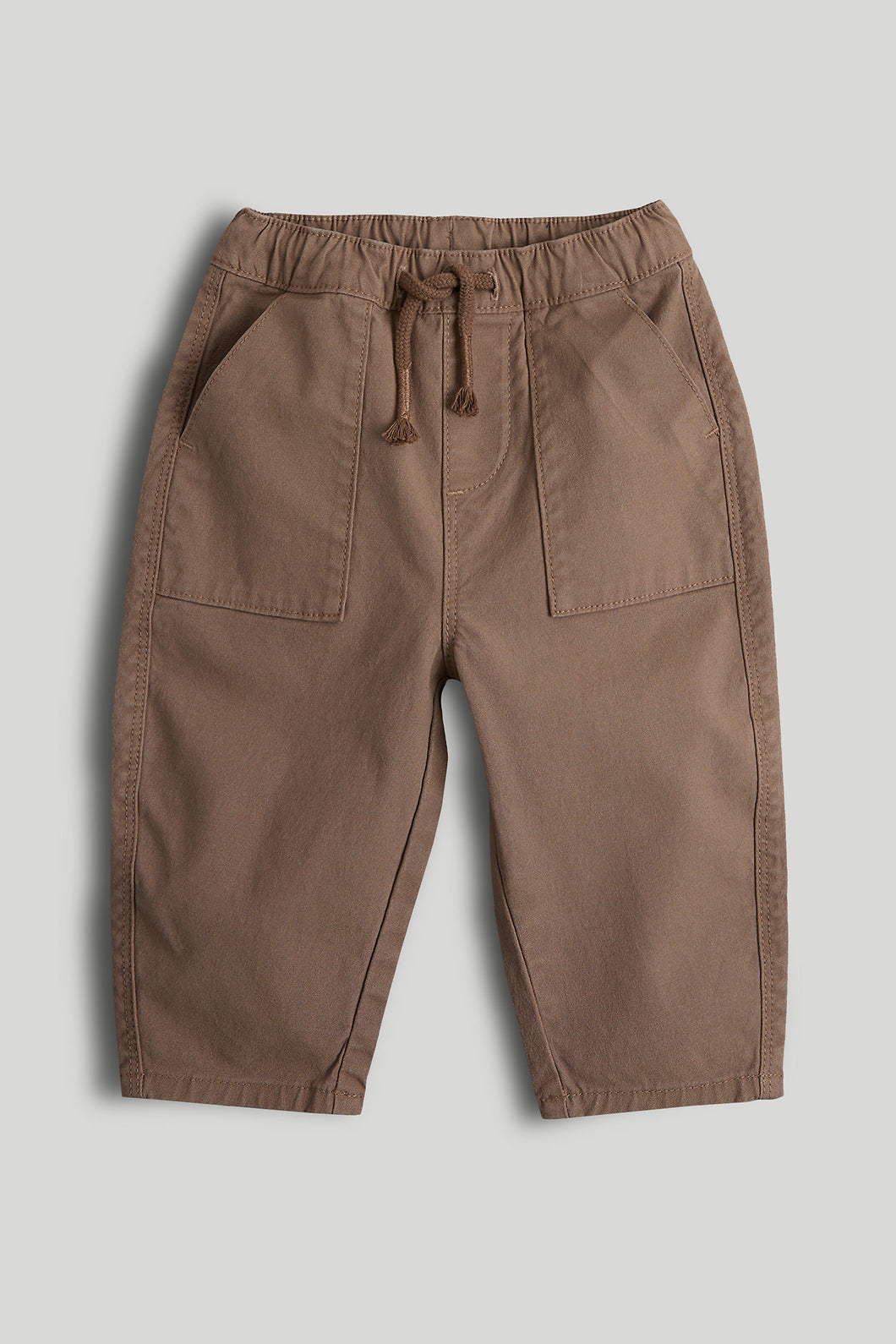 Mothercare Tan Canvas Barrel-Leg Trousers