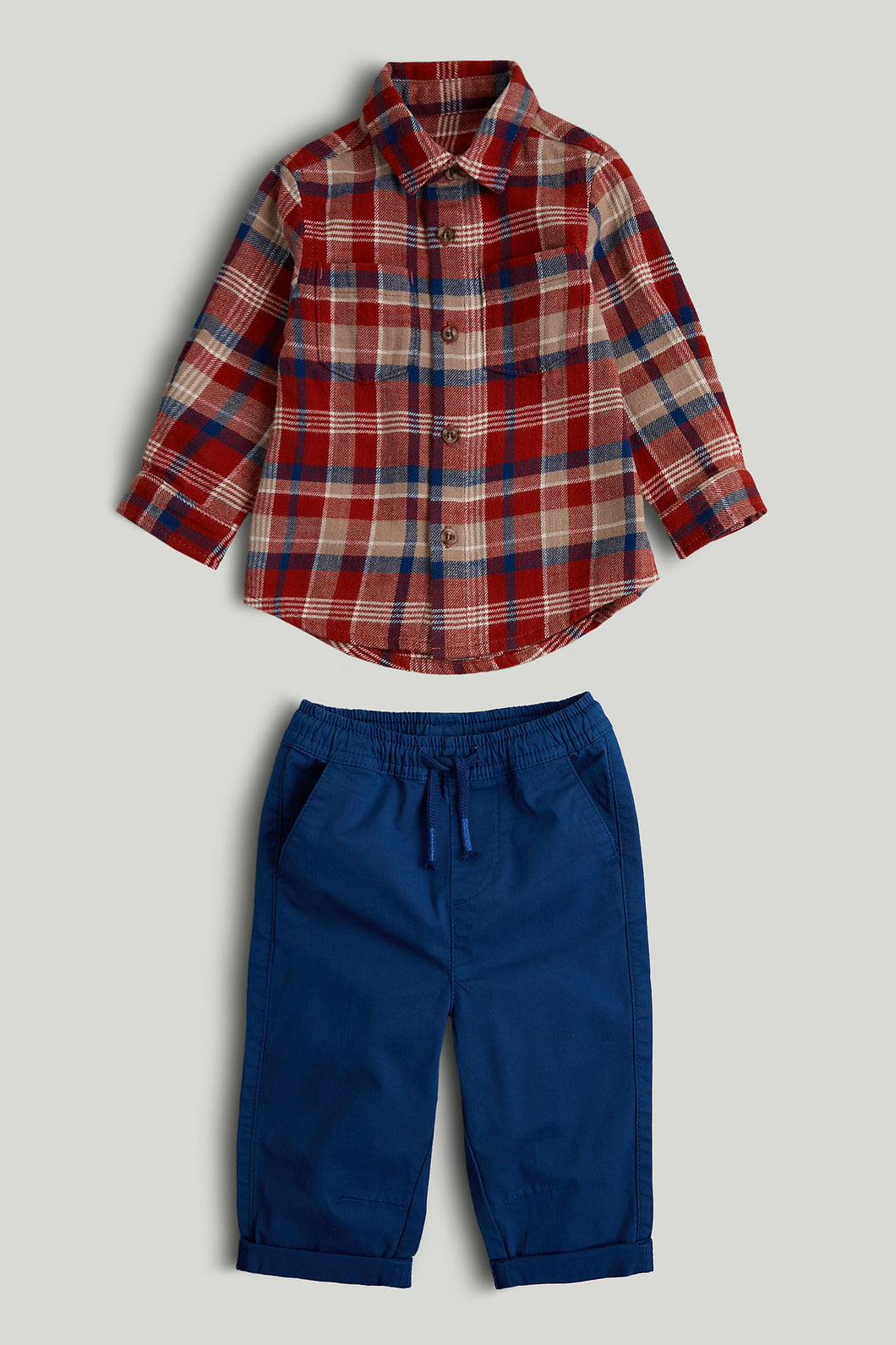 Mothercare Checked Shirt and Trousers Outfit