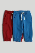 
                        
                          Load image into Gallery viewer, Mothercare 2 Pack Blue and Red Joggers
                        
                      