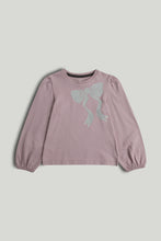 
                        
                          Load image into Gallery viewer, Mothercare Purple Bow Long-Sleeved T-Shirt
                        
                      