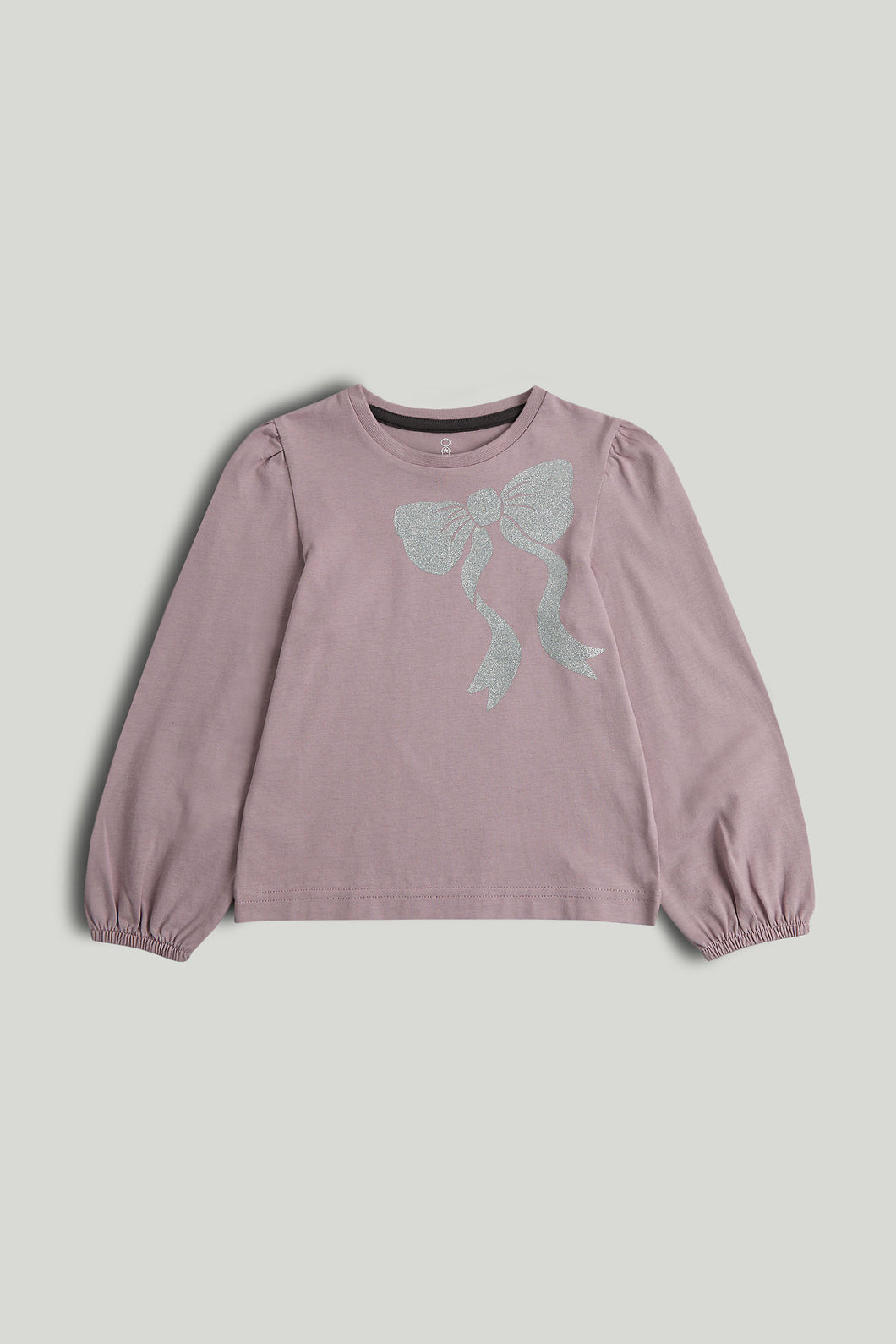 Mothercare Purple Bow Long-Sleeved T-Shirt
