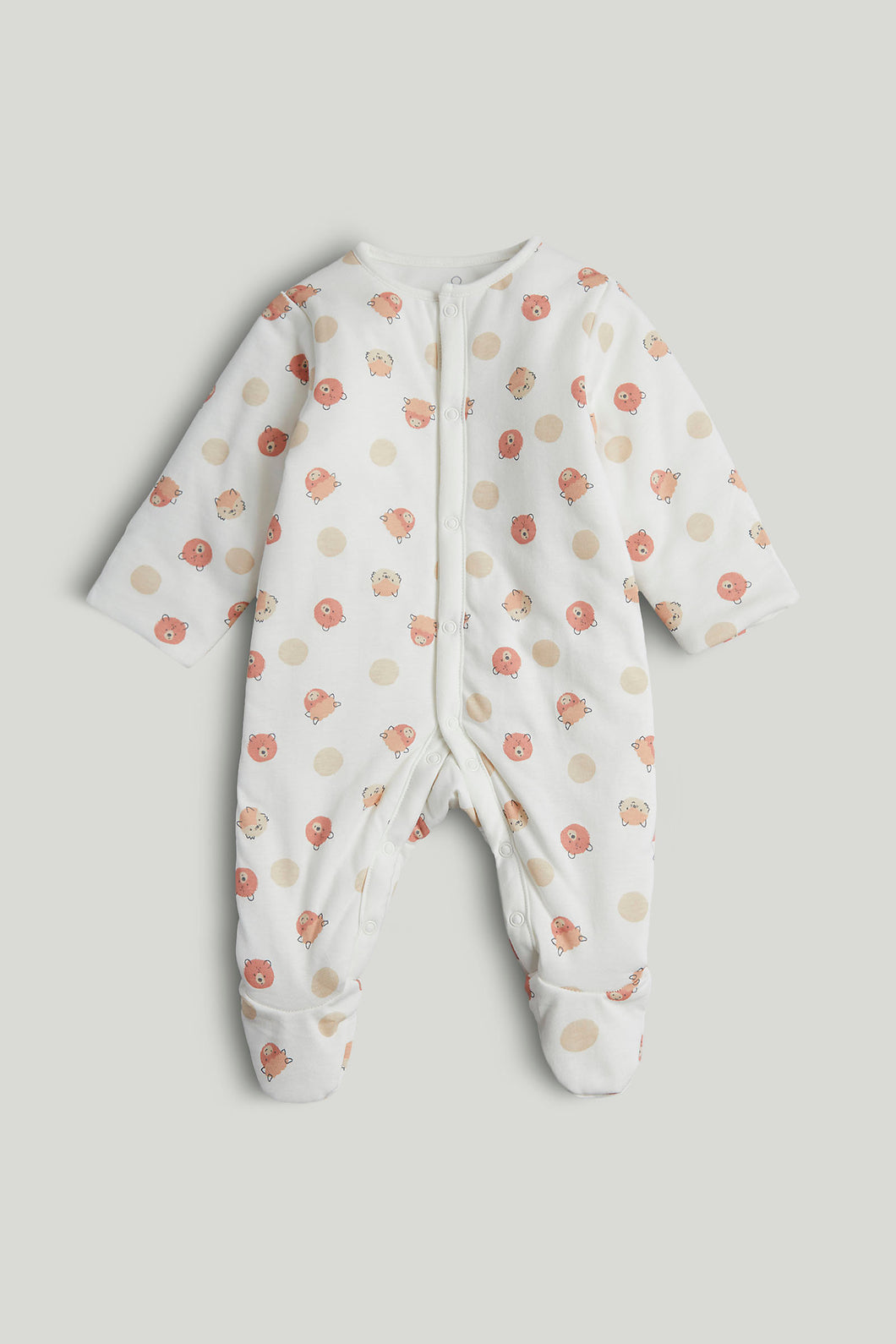 Mothercare Animal Spot Wadded Sleepsuit 2.5 Tog